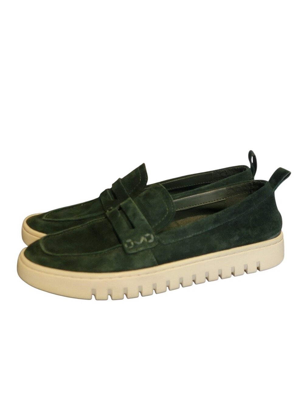 VIONIC Uptown Womens Slip On Dark Green Suede Loafer Moc Casual Shoes Size 7.5 - Picture 4 of 8